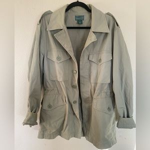 Green trench jacket